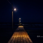 夜の原岡桟橋の写真